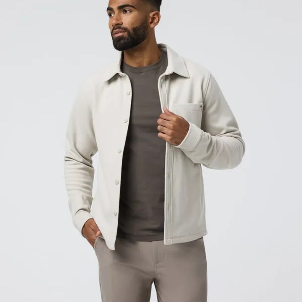 Vuori Men's Cream Shirt Jacket